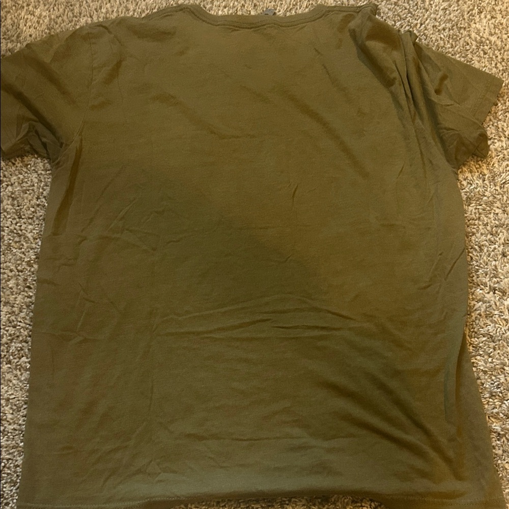 Next Level Apparel Olive Men's V-Neck Tee - Picture 4 of 4
